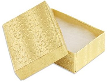 COTTON FILLED BOXES GOLD, 5"X4"X0.87" #53